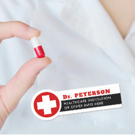 Name des modernen Ärzten des Roten Kreuzes Namensschild