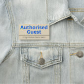 Name des modernen "autorisierten Gastes" Namensschild (Beispiel)