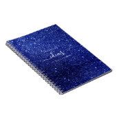 Name des modernen blauen Glitzer Notizblock (Rechte Seite)