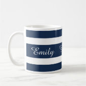 Name des modernen Blauen Streifens Kaffeetasse (Links)