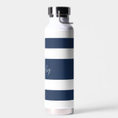 Name des modernen Blauen Streifens Trinkflasche (Links)