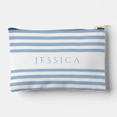 Name des modernen Blauen Streifens Zubehörtasche (Rückseite)