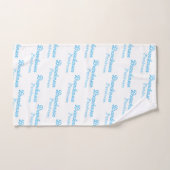 Name des modernen blauen Texts| Kalligrafie Badhandtuch Set (Handtuch)