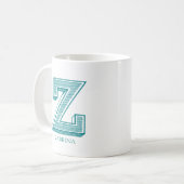 Name des modernen Buchstaben Z Kaffeetasse (Vorderseite Links)