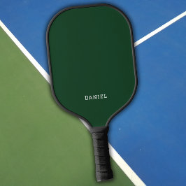 Name des modernen dunkelgrünen Monogramms Pickleball Schläger