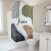 Name des modernen geometrischen Abstrakten Musters Duschvorhang (Beispiel)