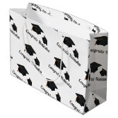 Name des modernen Glückwunschs Große Geschenktüte (Rückseite Schrägansicht)