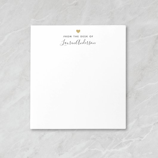 Name des modernen Goldenen Herzens Notizblock