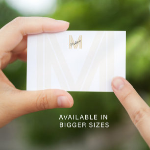 Name des modernen Goldmonogramms Mitteilungskarte
