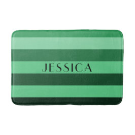 Name des modernen grünen Streifen Badematte