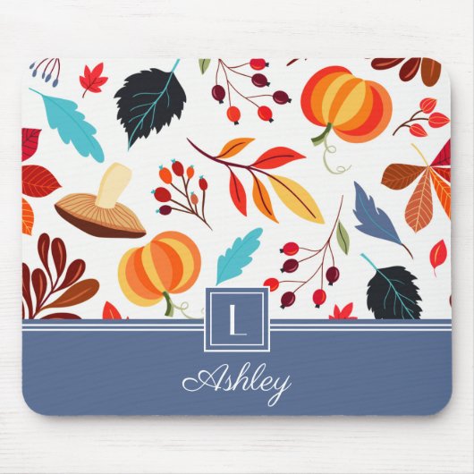 Name des modernen Herbstmusters Mousepad (Vorne)