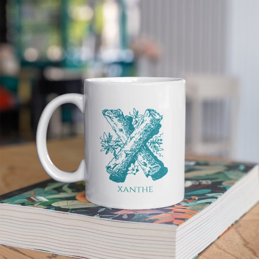 Name des modernen Letter-X-Monogramms Kaffeetasse