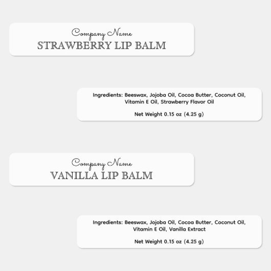 Name des modernen Lip Balm Unternehmens Etiketten (Gruppe)