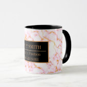 Name des modernen Marmorgeschäftes Tasse (VorderseiteRechts)