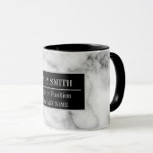 Name des modernen Marmorgeschäftes Tasse (VorderseiteRechts)