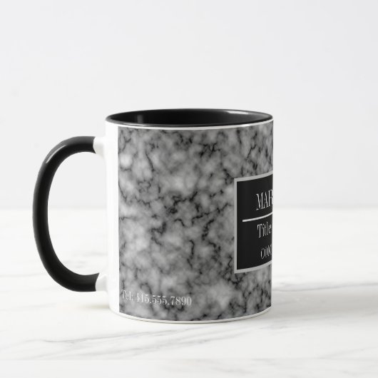 Name des modernen Marmorgeschäftes Tasse (Links)