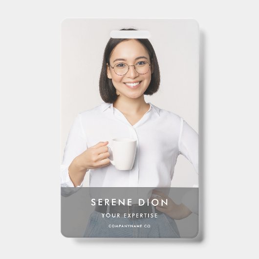 Name des modernen Mitarbeiterunternehmens Ausweis (Vorderseite)