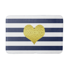 Name des modernen Navy Blue Stripes Badematte