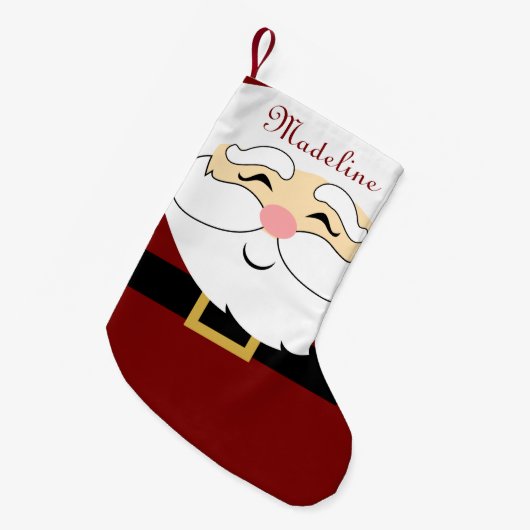 Name des modernen Red Santa Claus Kleiner Weihnachtsstrumpf (Vorderansicht (hängend))