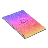 Name des modernen Regenbogenskripts für den Glitze Notizblock (Rechte Seite)