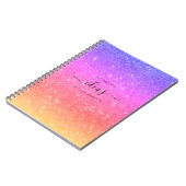 Name des modernen Regenbogenskripts für den Glitze Notizblock (Linke Seite)