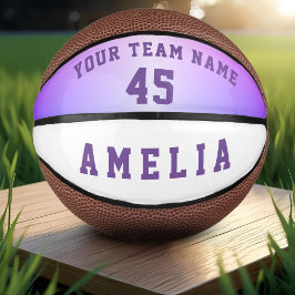 Name des modernen rosa Metallic-Spielerteams Mini Basketball