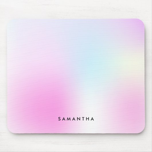 Name des modernen rosafarbenen Monogramms Mousepad (Vorne)