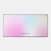 Name des modernen rosafarbenen Monogramms Schreibtischunterlage (Vorderseite)