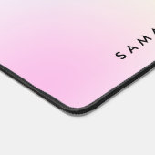 Name des modernen rosafarbenen Monogramms Schreibtischunterlage (Ecke)