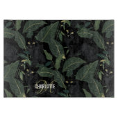 Name des modernen schwarzen Panther-Musters Monogr Schneidebrett (Vorderseite)