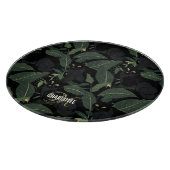 Name des modernen schwarzen Panther-Musters Monogr Schneidebrett (Ecke)