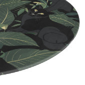 Name des modernen schwarzen Panther-Musters Monogr Schneidebrett (Ecke)