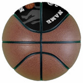 Name des modernen schwarzen und weißen Mannschafts Basketball (Rechts)