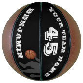 Name des modernen schwarzen und weißen Mannschafts Basketball (Vertikal)