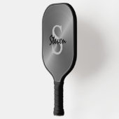 Name des modernen Silver Metallic Chrome Monogram Pickleball Schläger (Links)