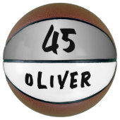 Name des modernen Silver Metallic Players Basketball (Vorderseite)