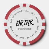 Name des modernen Trinkscheins Datum Hochzeit Pokerchips (Vorderseite)