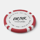 Name des modernen Trinkscheins Datum Hochzeit Pokerchips (Einzeln)