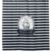 Name des modernen und luxuriösen Schiffes Duschvorhang (Vorderseite)