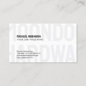 Name des modernen Unternehmens | Sans Serif | Schw Visitenkarte (Rückseite)