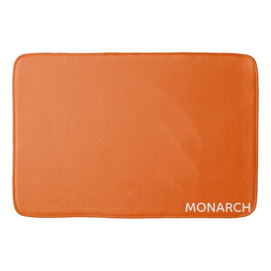 Name des Monarchschmetterlings orange Badematte (Vorderseite)