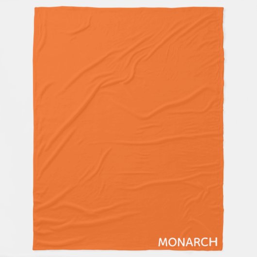 Name des Monarchschmetterlings orange Fleecedecke (Vorderseite)