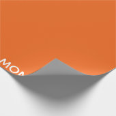 Name des Monarchschmetterlings orange Geschenkpapier (Ecke)