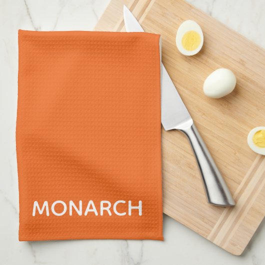 Name des Monarchschmetterlings orange Geschirrtuch (Viertel Falte)