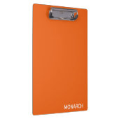 Name des Monarchschmetterlings orange Klemmbrett (Rechts)