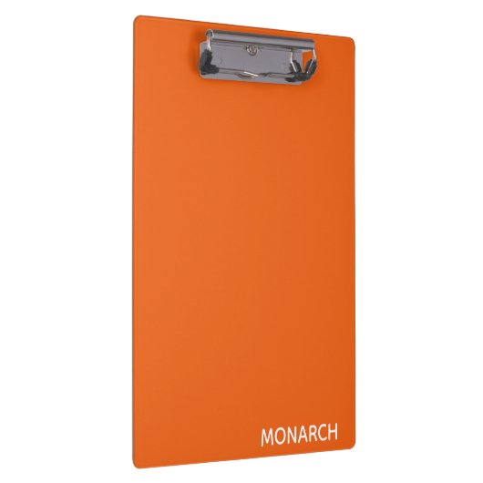 Name des Monarchschmetterlings orange Klemmbrett (Rechts)
