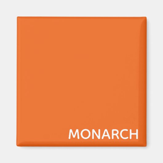 Name des Monarchschmetterlings orange Magnet (Vorne)
