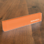 Name des Monarchschmetterlings orange Namensplakette (Seite)