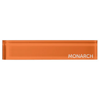 Name des Monarchschmetterlings orange Namensplakette
