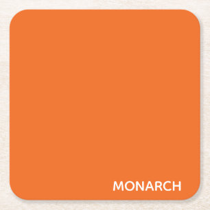 Name des Monarchschmetterlings orange Rechteckiger Pappuntersetzer